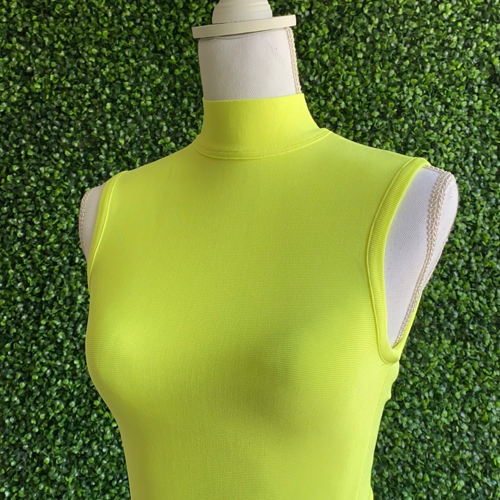 Flavia neon lime dress